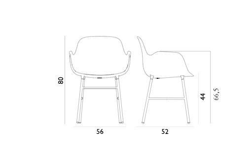 Стул FORM ARMCHAIR FULL UPHOLSTERY STEEL Normann Copenhagen ДАНИЯ