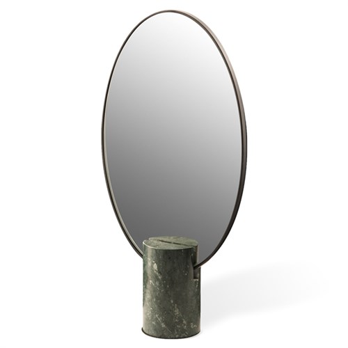 Зеркало настольное mirror oval marble 300-300-133 Pols Potten НИДЕРЛАНДЫ