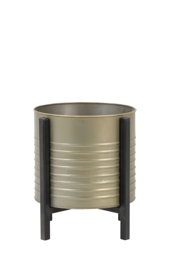 Горшок для цветов Flower pot deco on stand Ø25,5x27 cm CASKI tin bronze 5928050 Light & Living НИДЕРЛАНДЫ
