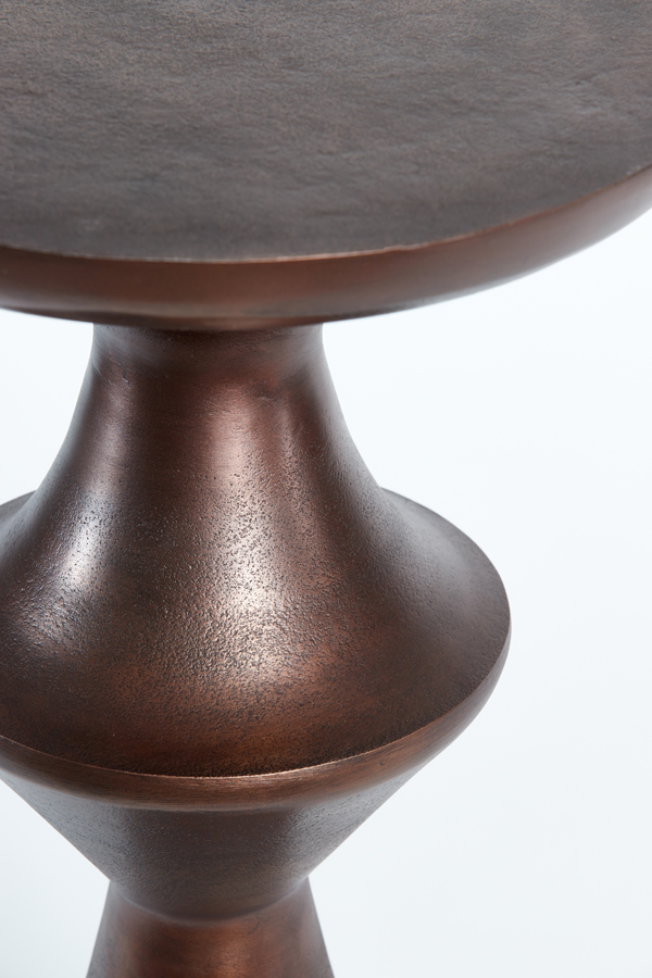 Приставной столик Side table 37,5x14x74 cm LOBOC antique copper 6778710 Light & Living НИДЕРЛАНДЫ