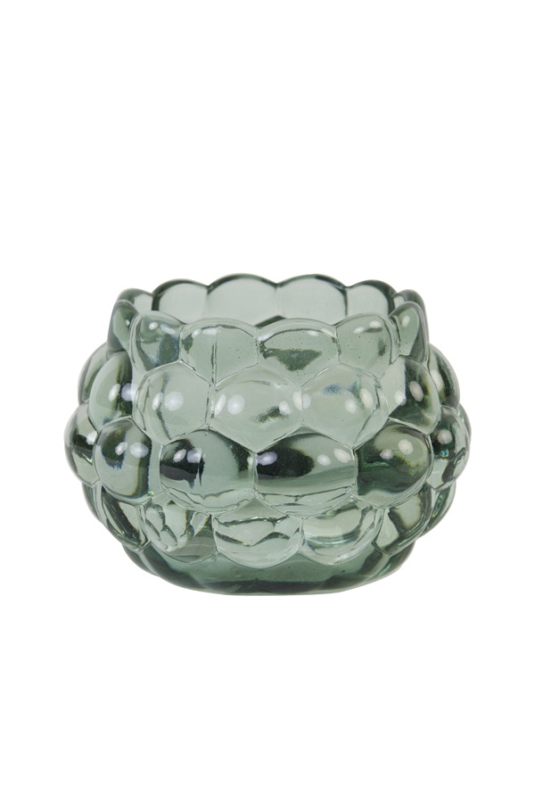 Подсвечник Tealight Ø12,5x8,5 cm HAVANA glass mint green 7750380 Light & Living НИДЕРЛАНДЫ