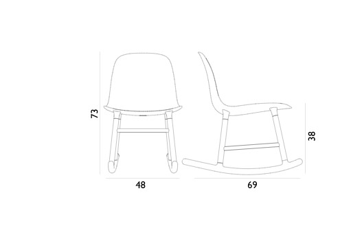 Кресло-качалка FORM ROCKING CHAIR FULL UPHOLSTERY Normann Copenhagen ДАНИЯ