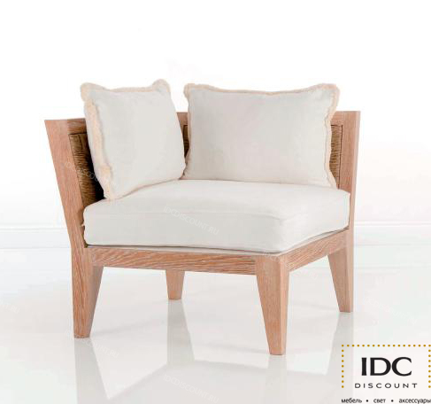 Угловое соломенное кресло с подушками Chelini 5029_3 ИТАЛИЯ