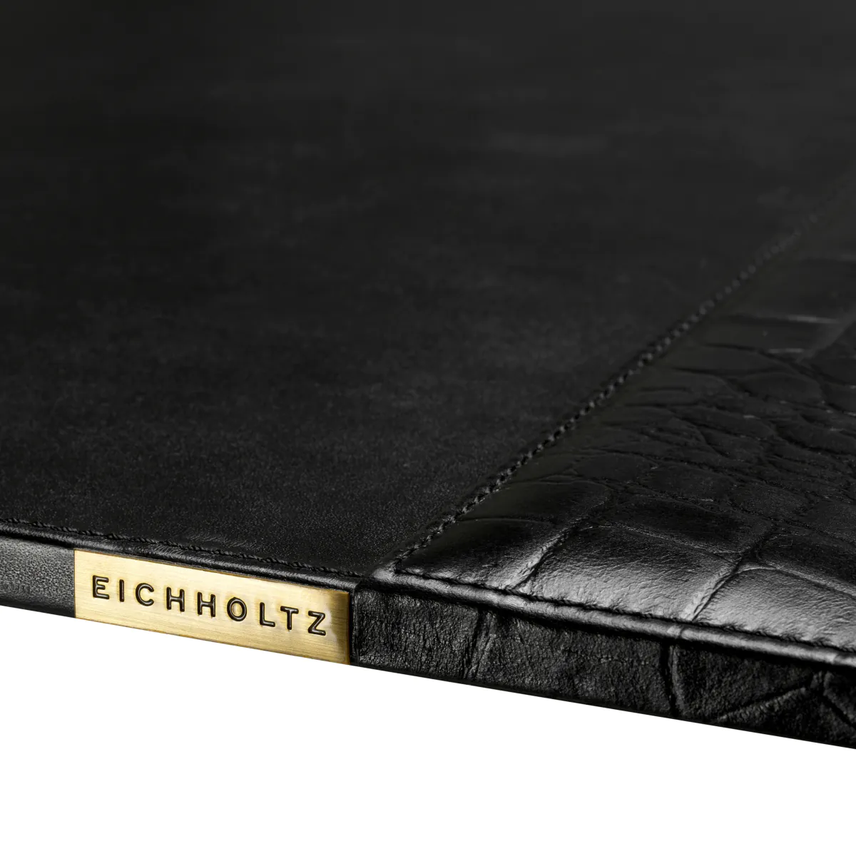 Бювар, накладка на стол Scaleo croco embossed black leather Eichholtz НИДЕРЛАНДЫ