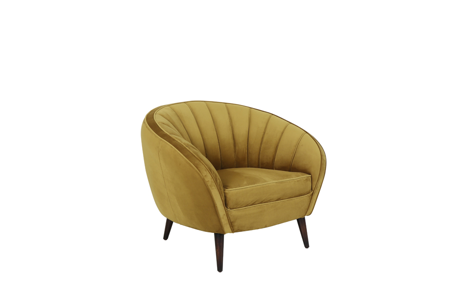 Стул Chair 91x71x77 cm ALMOND velvet ocher yellow 6759190 Light & Living НИДЕРЛАНДЫ