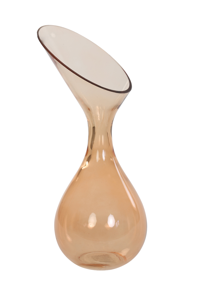 Ваза Vase Ø20x42 cm HERLEY glass peach 5804590 Light & Living НИДЕРЛАНДЫ