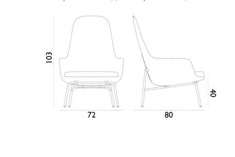 Кресло ERA LOUNGE CHAIR HIGH WOOD Normann Copenhagen ДАНИЯ