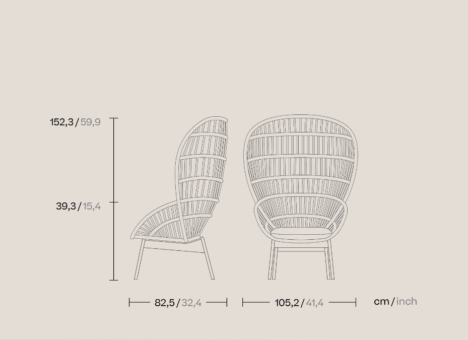 Кресло Cala Club Armchair Teak Legs KS2700600 Kettal ИСПАНИЯ