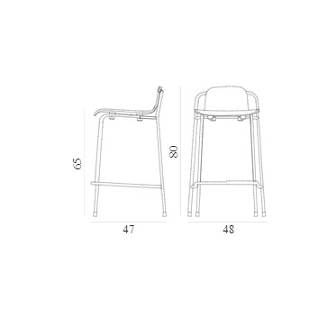 Барный стул STUDIO BARSTOOL 65 CM FULL UPHOLSTERY Normann Copenhagen ДАНИЯ