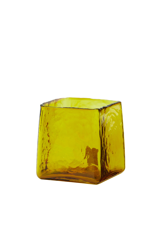 Подсвечник Tealight 10x10x10,5 cm IDUNA glass ocher yellow 7750560 Light & Living НИДЕРЛАНДЫ