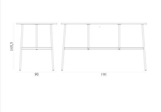 Барный стол UNION Bar Table 190 x 90 cm x H105,5 cm Normann Copenhagen ДАНИЯ