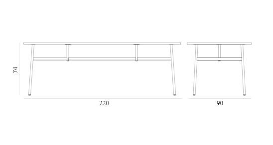 Стол UNION 220 x 90 cm Normann Copenhagen ДАНИЯ