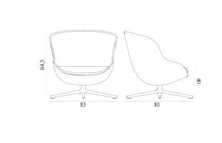 Кресло HYG LOUNGE CHAIR LOW SWIVEL Normann Copenhagen ДАНИЯ