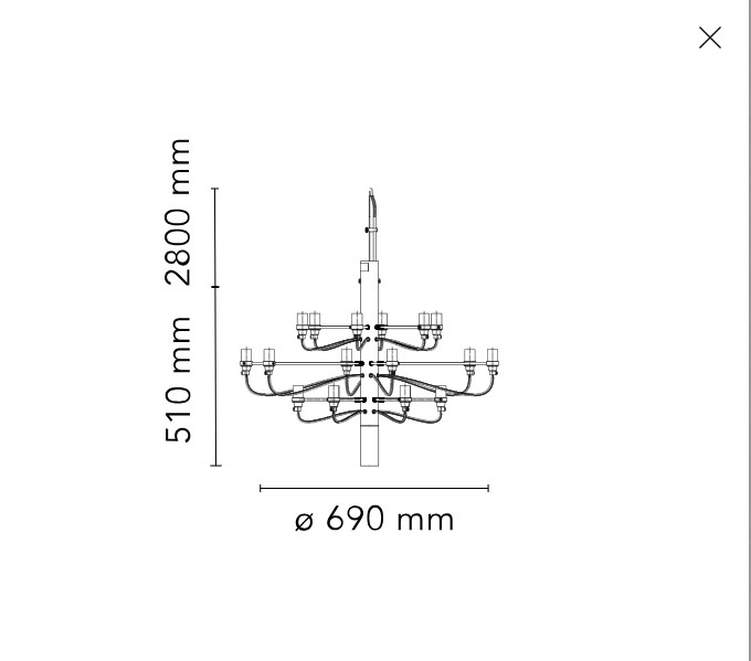 Светильник 2097/18 (clear bulbs) Flos ИТАЛИЯ