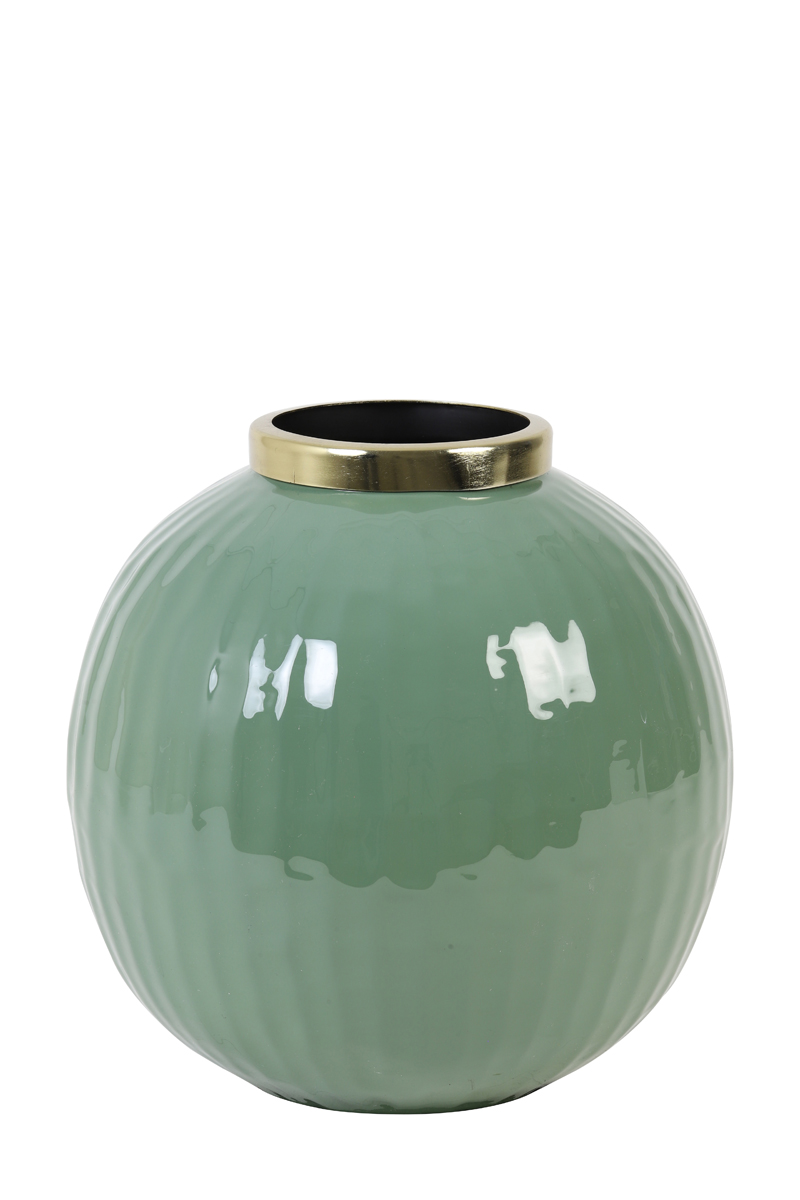 Ваза  Vase Ø26x26 cm HUBEI green 5986581 Light & Living НИДЕРЛАНДЫ