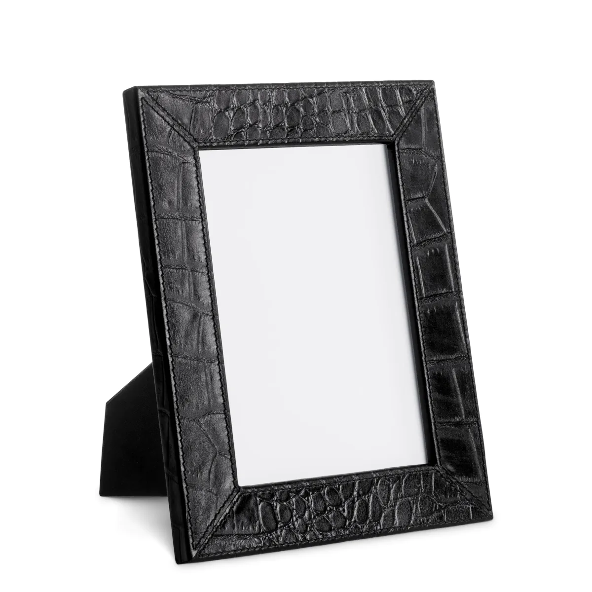 Рамка для фото Frame Scaleo croco embossed black leather set of 2 Eichholtz НИДЕРЛАНДЫ