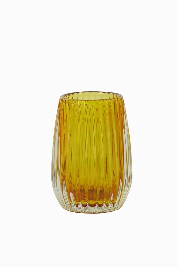 Подсвечник Tealight Ø10x14 cm AIMEE glass ocher yellow 7750960 Light & Living НИДЕРЛАНДЫ