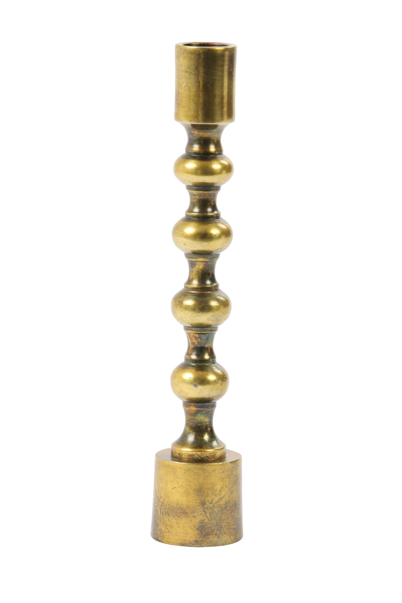 Подсвечник Candle holder Ø4,5x24 cm BABIMO antique bronze 6036918 Light & Living НИДЕРЛАНДЫ