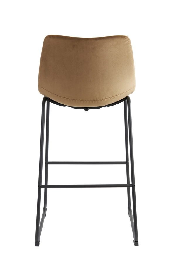 Барный стул JEDDO velvet brown-black 52x46x104 cm 6724464 Light & Living НИДЕРЛАНДЫ