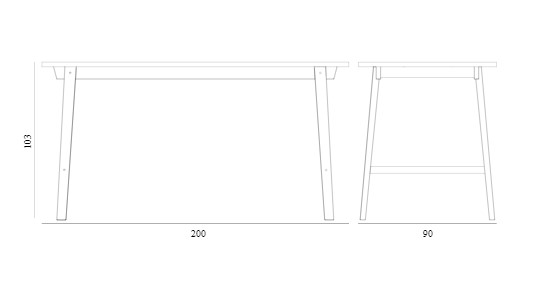 Стол SLICE LINOLEUM Bar 90 x 200 cm Normann Copenhagen ДАНИЯ