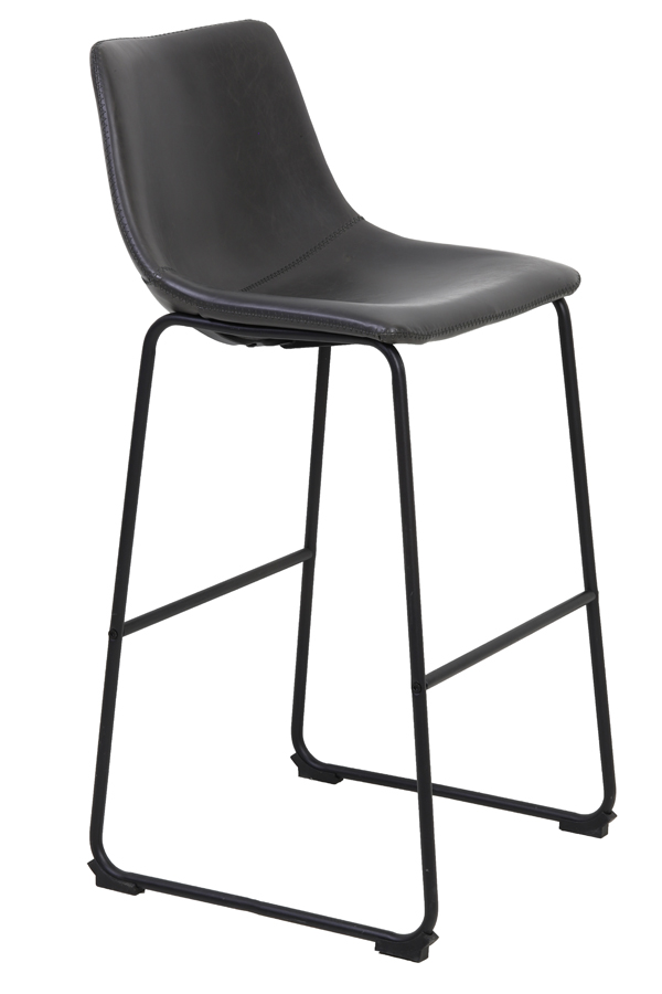 Барный стул JEDDO grey-black 47x46x49 cm 6724427 Light & Living НИДЕРЛАНДЫ