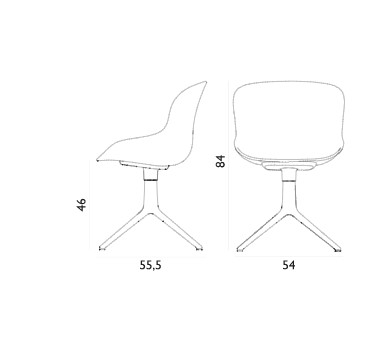 Стул HYG CHAIR SWIVEL 4L FRONT UPHOLSTERY Normann Copenhagen ДАНИЯ