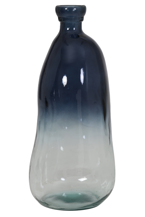 Ваза Vase Ø22x51 cm LIDO glass blue-clear 6291680 Light & Living НИДЕРЛАНДЫ
