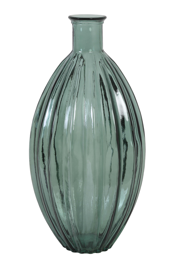 Ваза Vase Ø27x59 cm PALLOCI glass green 5946681 Light & Living НИДЕРЛАНДЫ