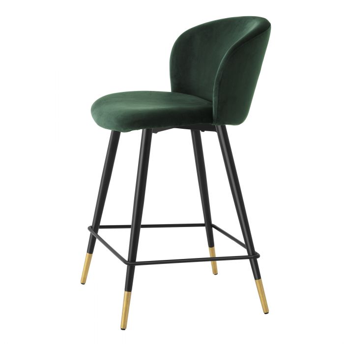 Полубарный стул Volante dark green velvet 115738 Eichholtz НИДЕРЛАНДЫ