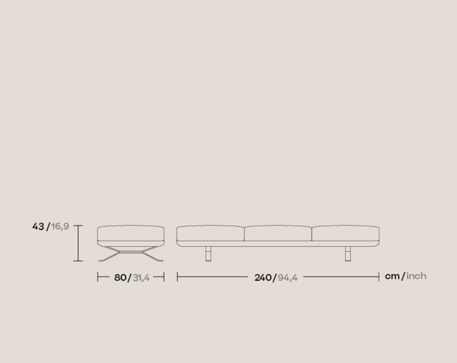 Скамья Boma Bench 3 Seater KS2501000 Kettal ИСПАНИЯ