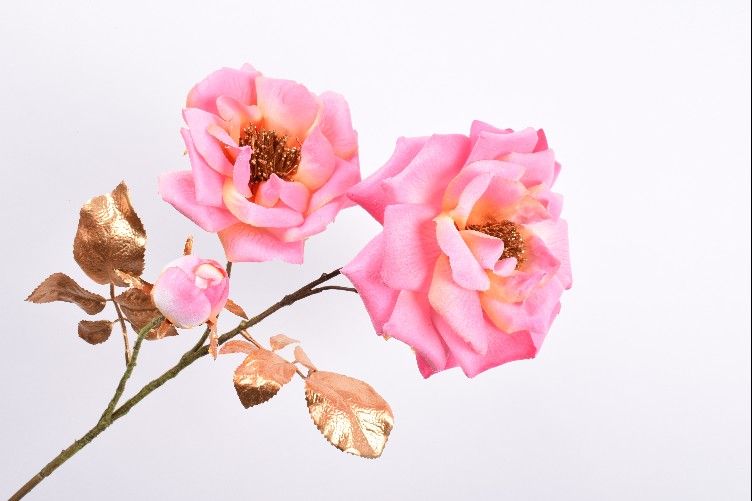 Декоративные цветы ROOS TAK GOUD/ROZ 69 cm 136623 Silk-ka НИДЕРЛАНДЫ