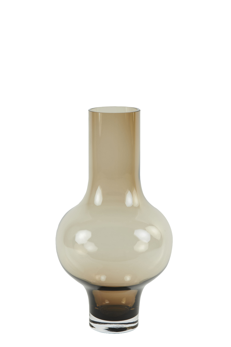 Ваза Vase Ø25,5x47 cm KAELA glass brown 5811264 Light & Living НИДЕРЛАНДЫ