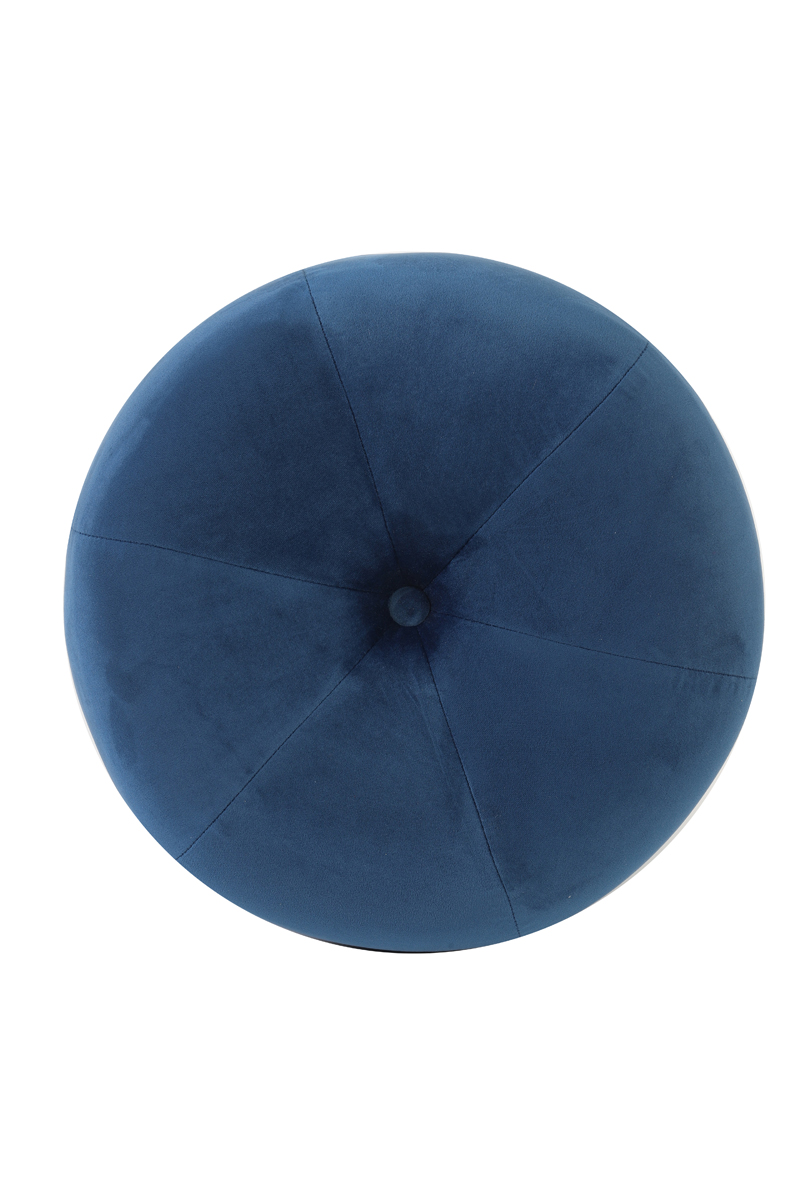 6755572 Stool Ø41x47 cm SCARLETT velvet dark blue+black Light & Living НИДЕРЛАНДЫ