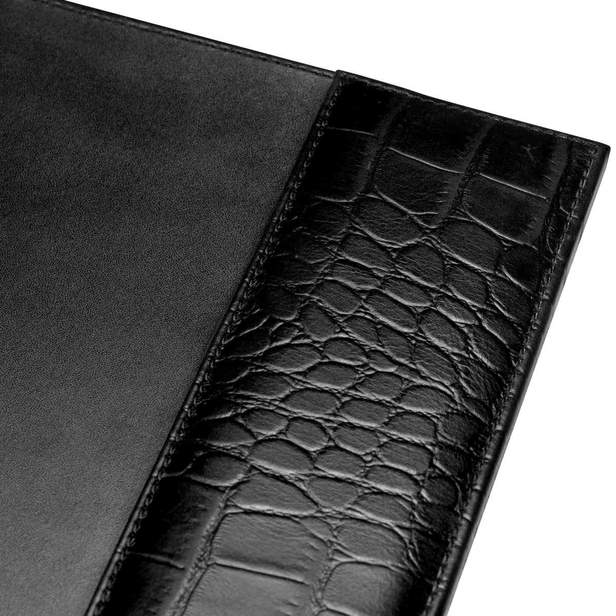 Бювар, накладка на стол Scaleo croco embossed black leather Eichholtz НИДЕРЛАНДЫ