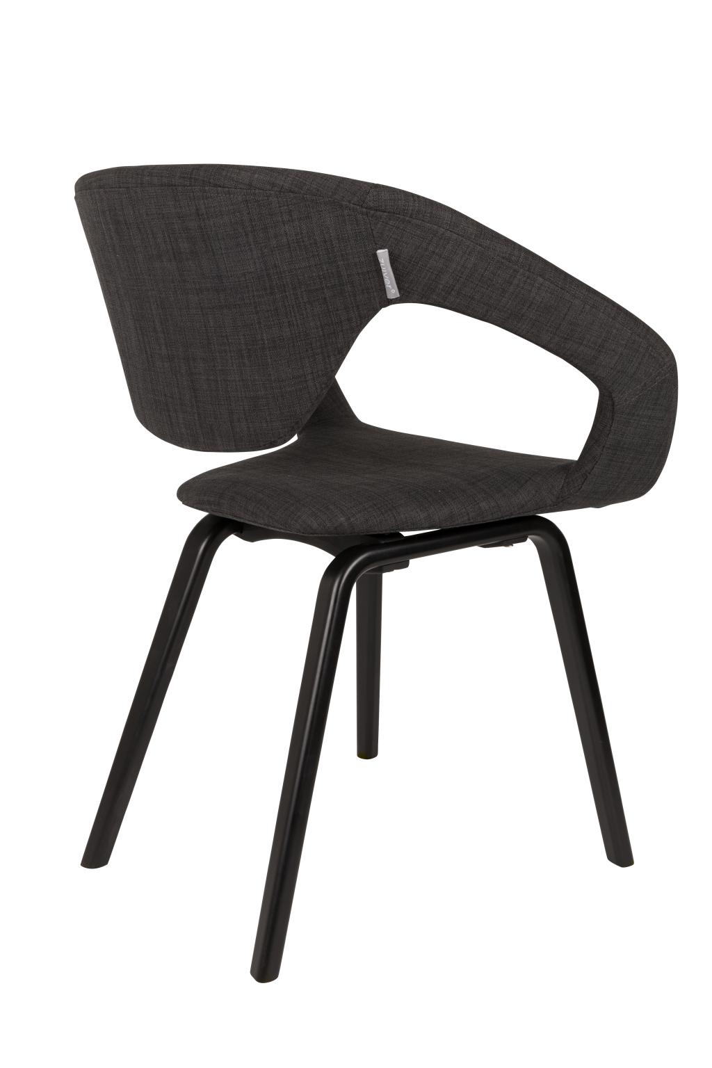 Стул ARMCHAIR FLEXBACK BLACK/DARK GREY Zuiver НИДЕРЛАНДЫ