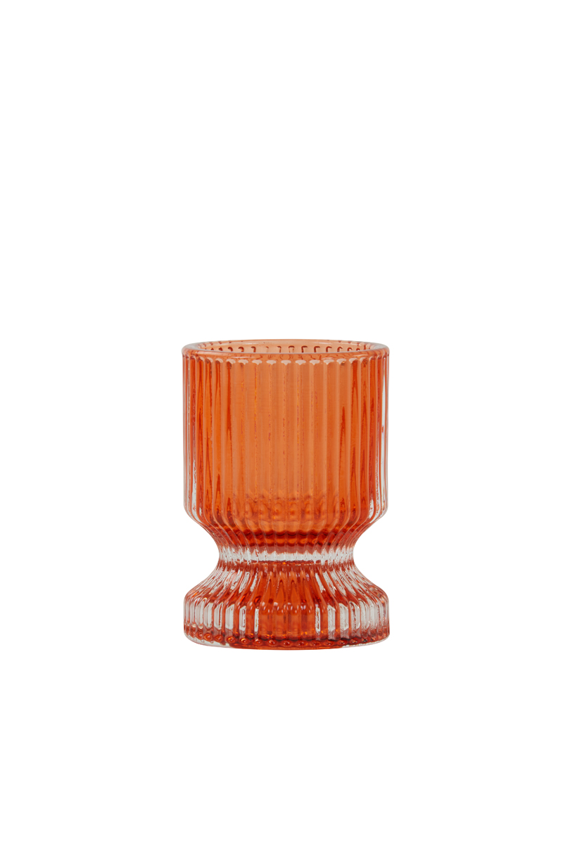 Подсвечник Tealight Ø6x8,5 cm PIP glass orange 7747794 Light & Living НИДЕРЛАНДЫ