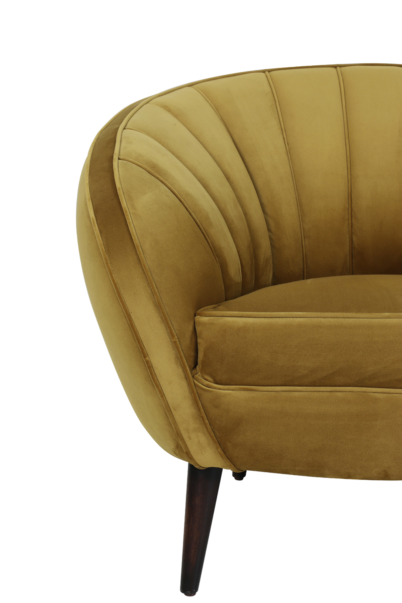 Стул Chair 91x71x77 cm ALMOND velvet ocher yellow 6759190 Light & Living НИДЕРЛАНДЫ
