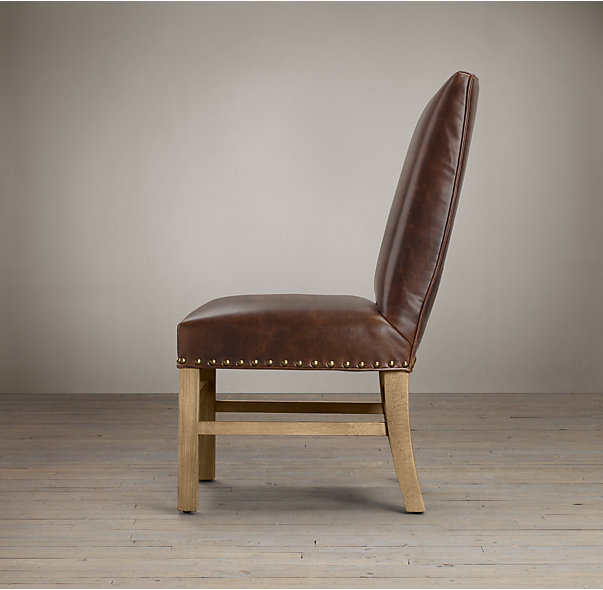 Стул кожаный NAILHEAD LEATHER SIDE CHAIR Restoration Hardware 62070749, 62880938, 62880937 США