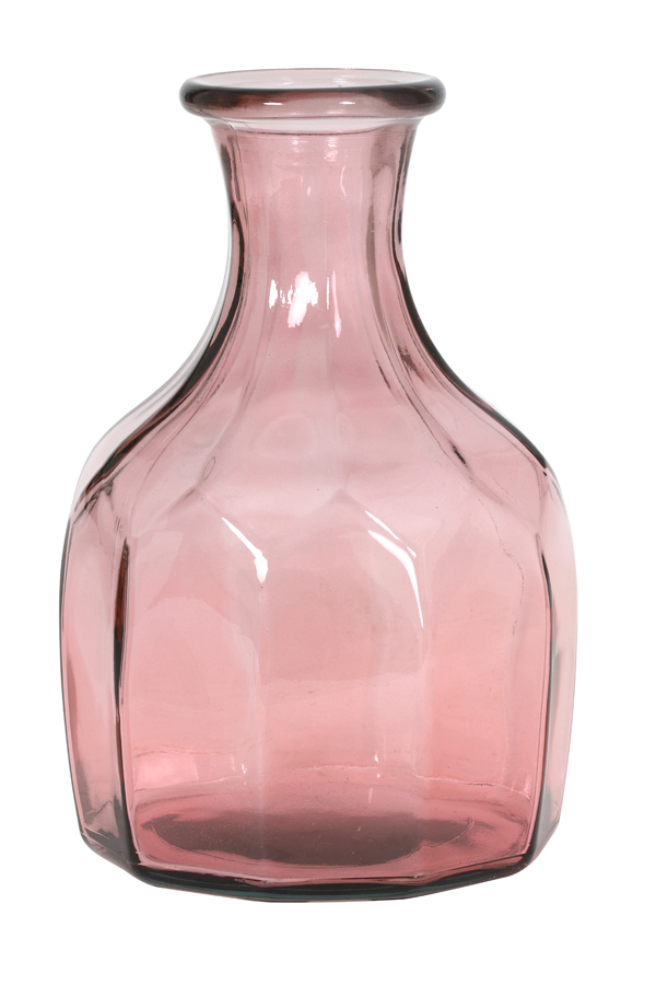 Ваза Vase Ø18x30 cm TRENAGO glass pink 5947289 Light & Living НИДЕРЛАНДЫ