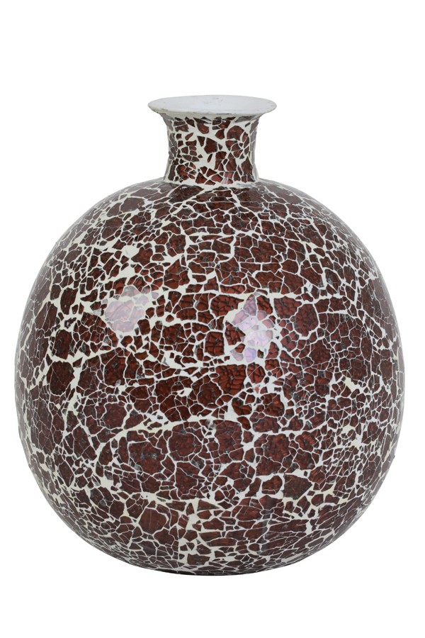 Ваза Vase Ø21x25 cm TADLEY glass dark pink 5972391 Light & Living НИДЕРЛАНДЫ