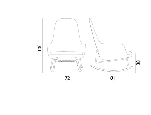 Кресло-качалка ERA ROCKING CHAIR HIGH Normann Copenhagen ДАНИЯ