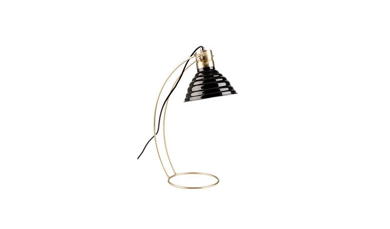 Настольная лампа DESK LAMP CURLY BLACK 5200057 White Label Living НИДЕРЛАНДЫ