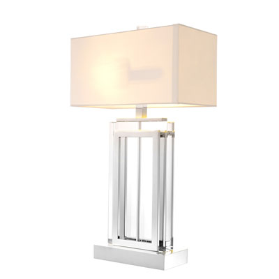 Настольная лампа Table Lamp Arlington Crystal rect white shade 105862 Eichholtz НИДЕРЛАНДЫ