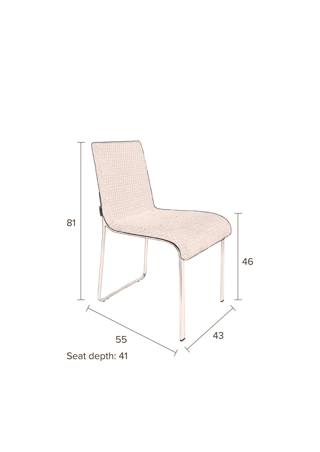 Стул CHAIR FLOR BLACK Dutchbone НИДЕРЛАНДЫ