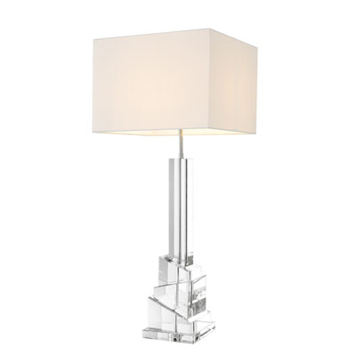 Настольная лампа Table Lamp Modena crystal glass / white shade UL 110782 Eichholtz НИДЕРЛАНДЫ