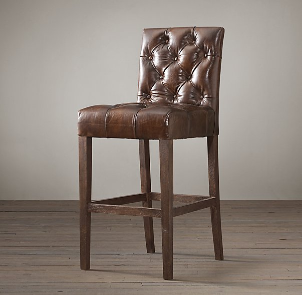 Барный стул кожаный BENNETT PARSONS Restoration Hardware США