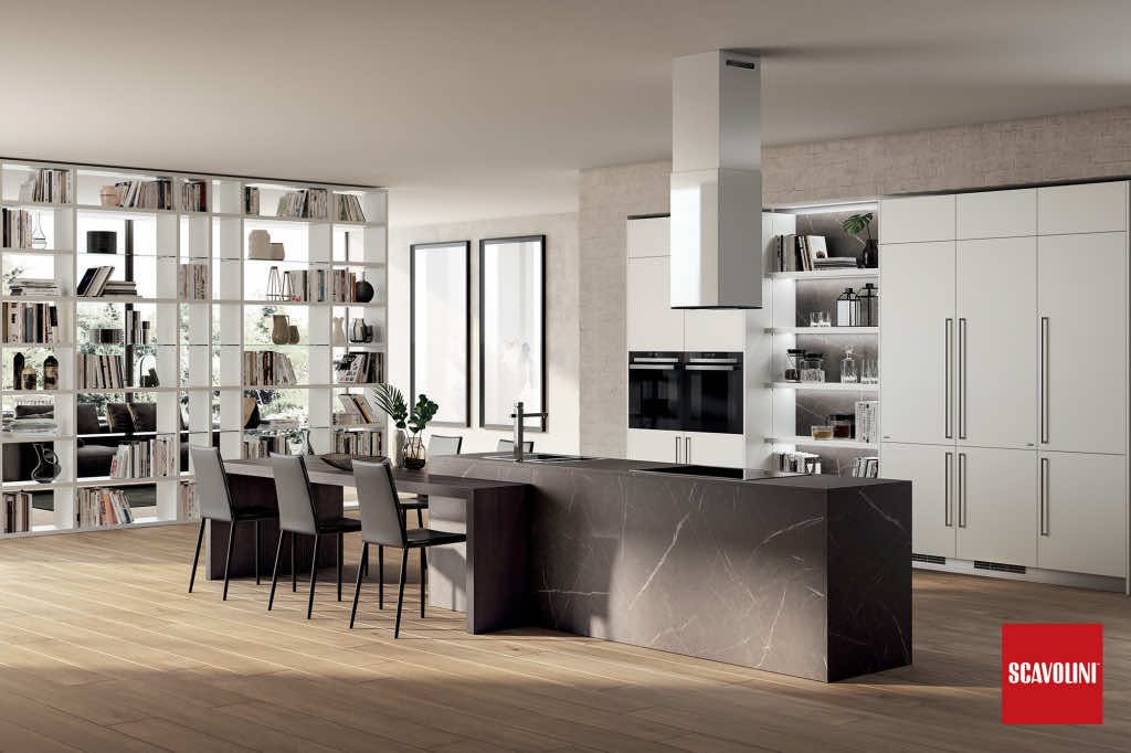 Минималистичная дизайнерская кухня