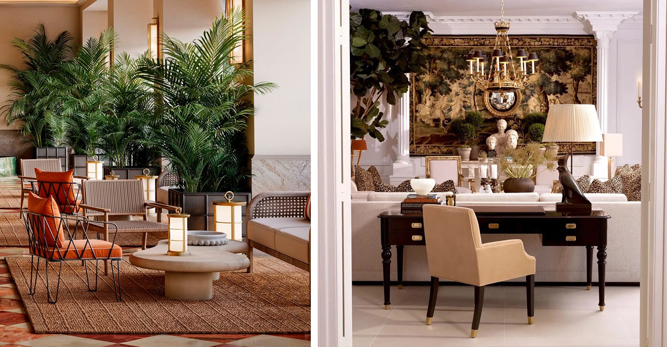 интерьер холла гостиницы Eichholtz