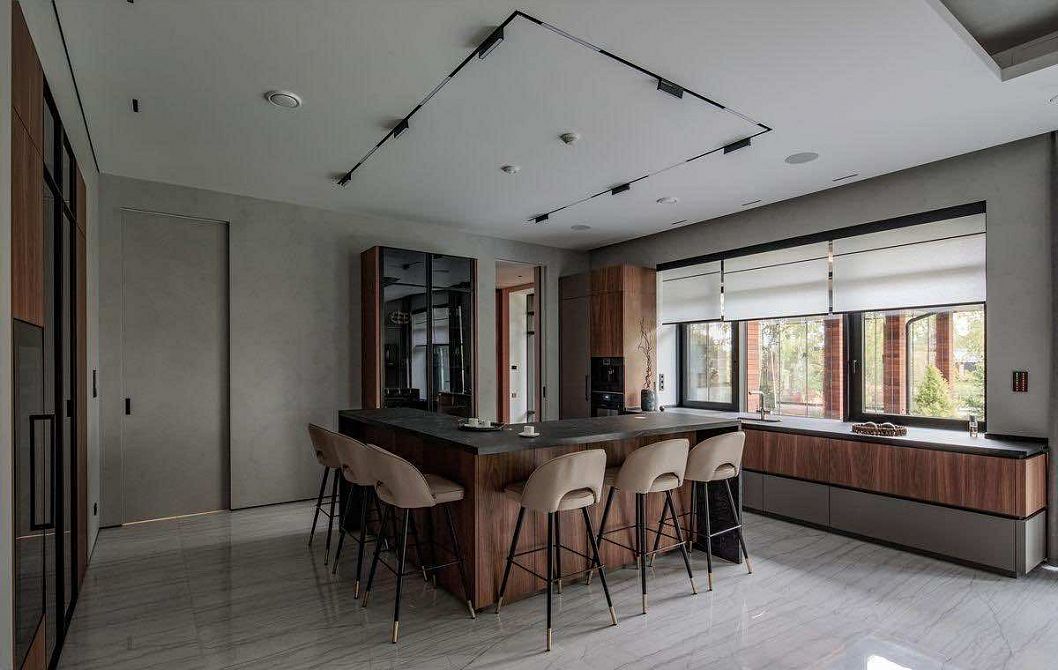 Cesar Maxima в интерьере загородного дома в стиле Райта