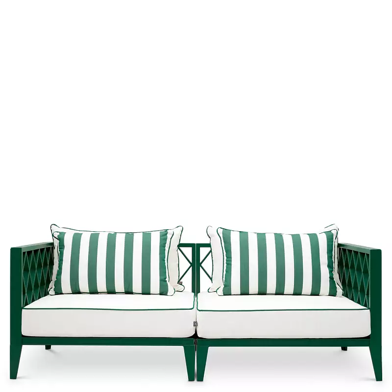 Диван уличный Ocean Club S green blaise off-white florent green Eichholtz